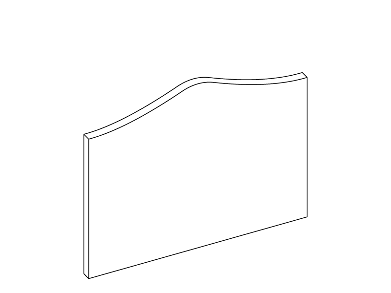 Drawing of the Alex headboard