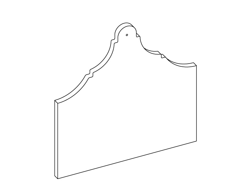Outline of the Claudia headboard