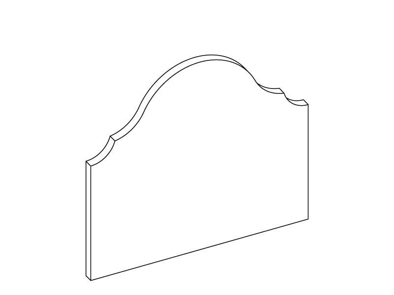 Drawing of the Elizabeth headboard