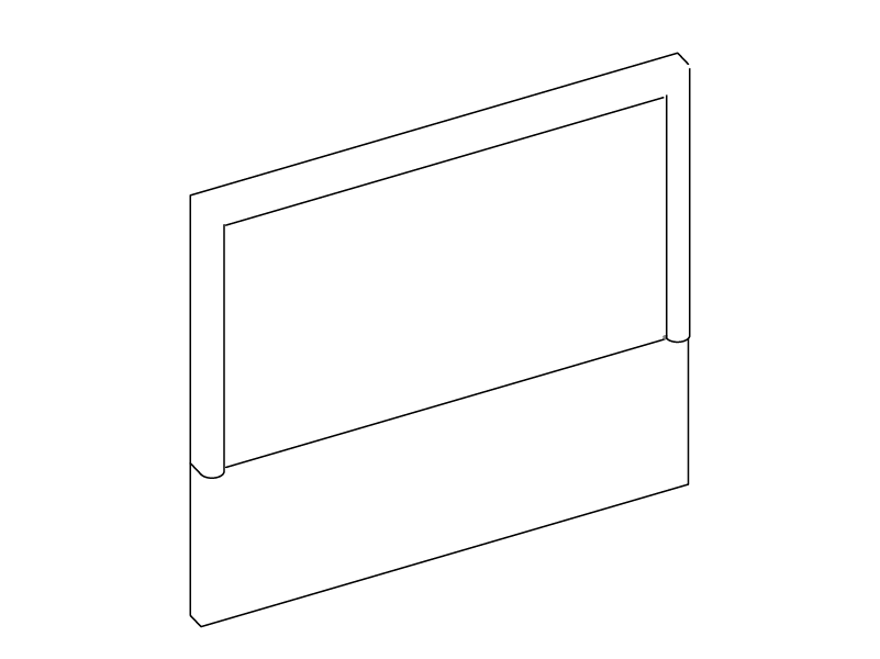Drawing of the Felix headboard